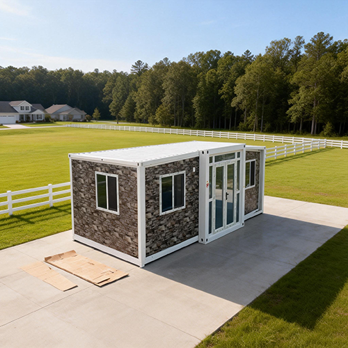 Dual-wing expandable container house